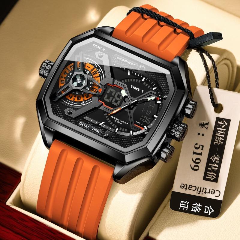 Men's watch multi-function three-movement fashion electronic watch