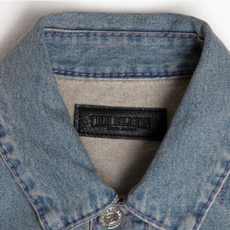 True Religion Women S Vintage Denim Jacket Light Blue