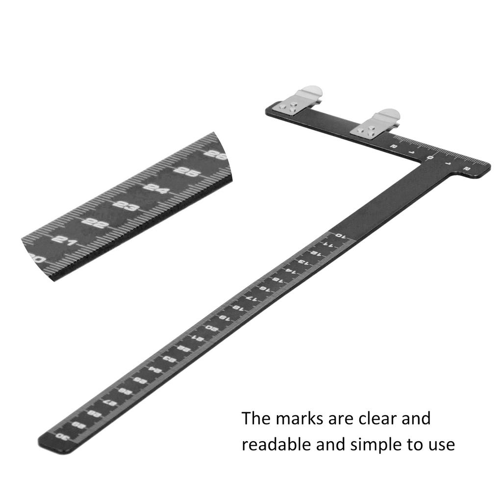 Adjustment Bow L Shape Chord Distance Ruler Aluminum Alloy Measuring Tool