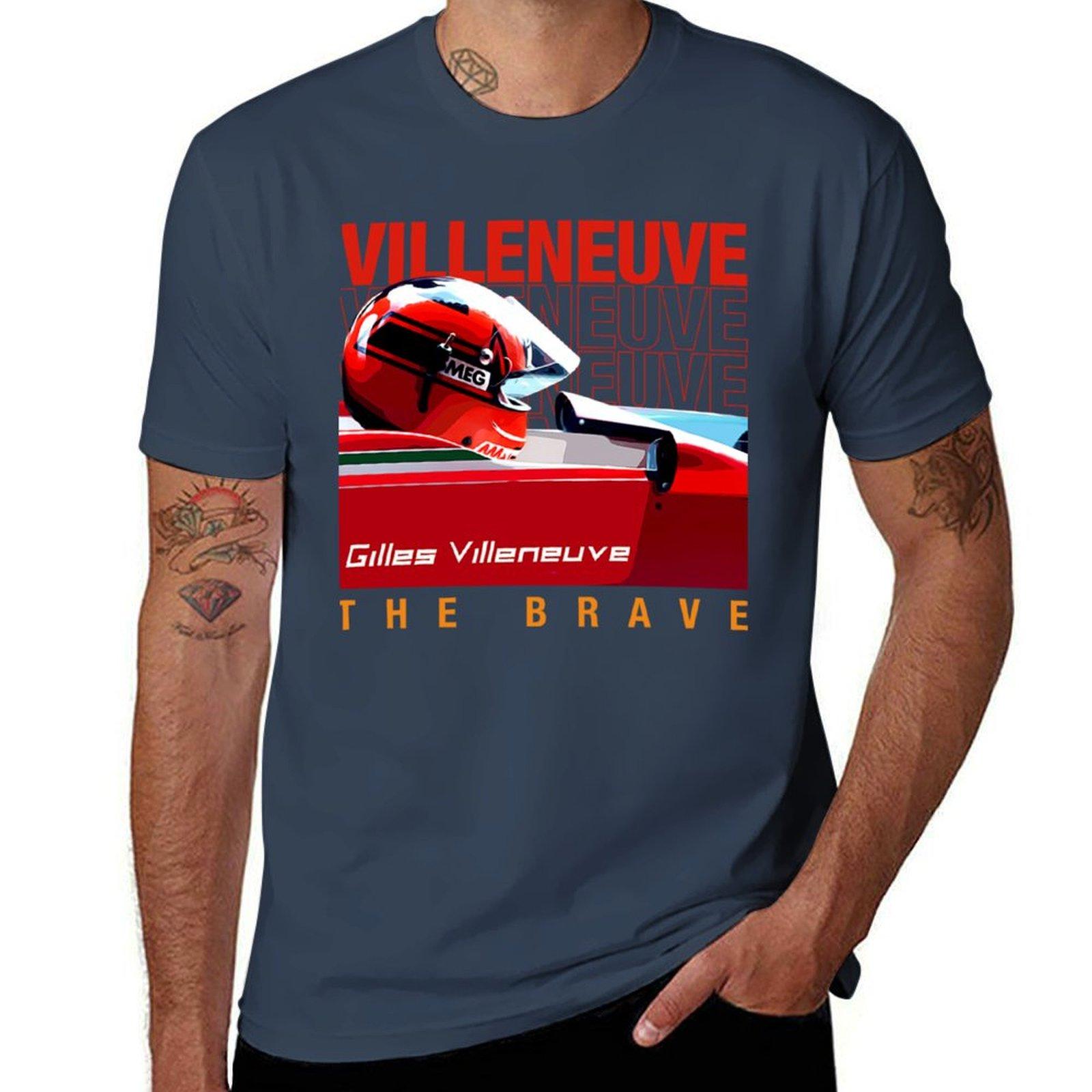 

Gilles Villeneuve helmet F1 legend T-Shirt for a boy new edition oversized t shirts for men XL