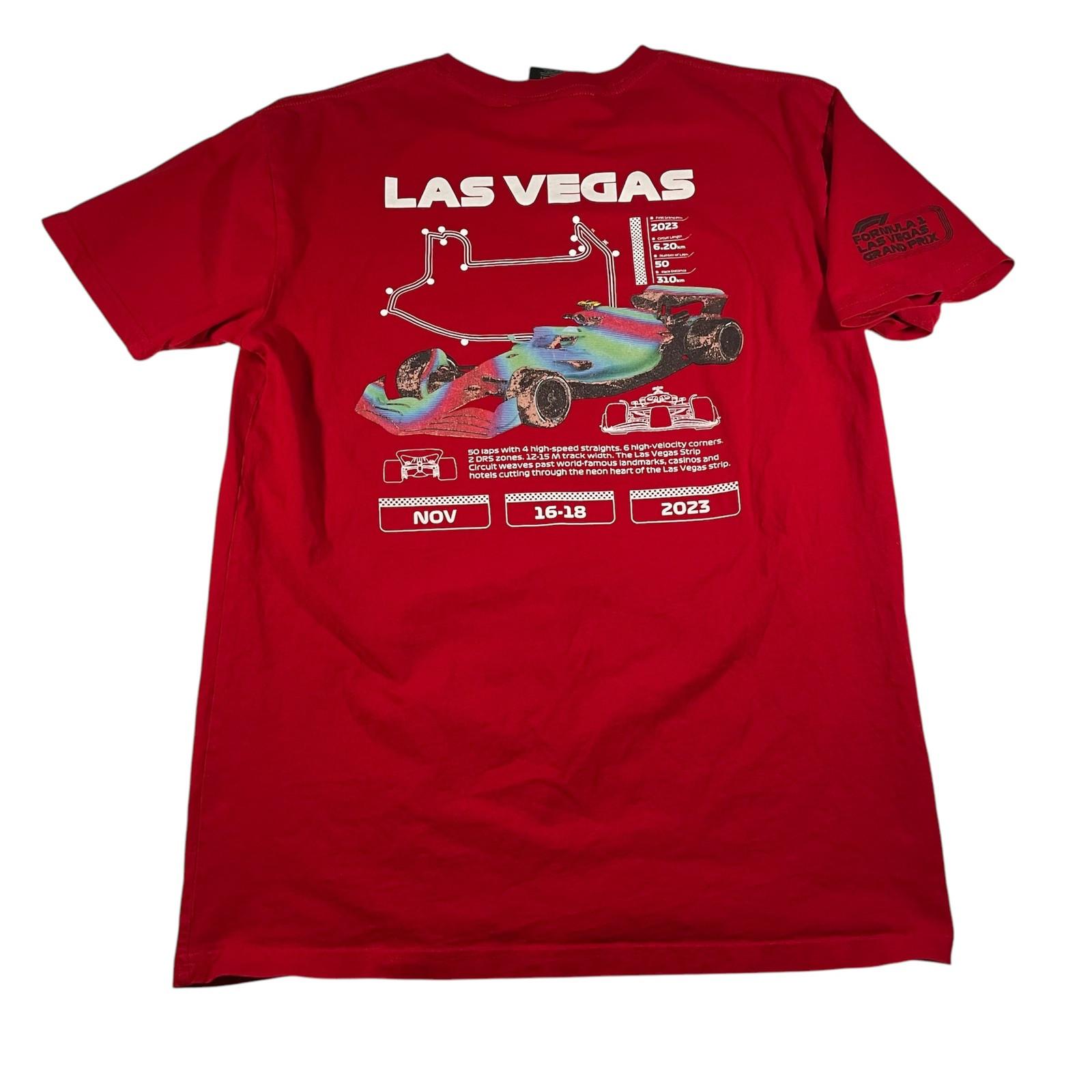Formula 1 Las Vegas Grand Prix  L Racing Graphic Print 2023 Red Mens Unisex T-Shirt S