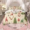Homewish Cartoon Snowman Duvet Cover Set For Kids Merry Christmas Santa Claus Bedding Gingerbread Xmas Tree Quilt Cover Set