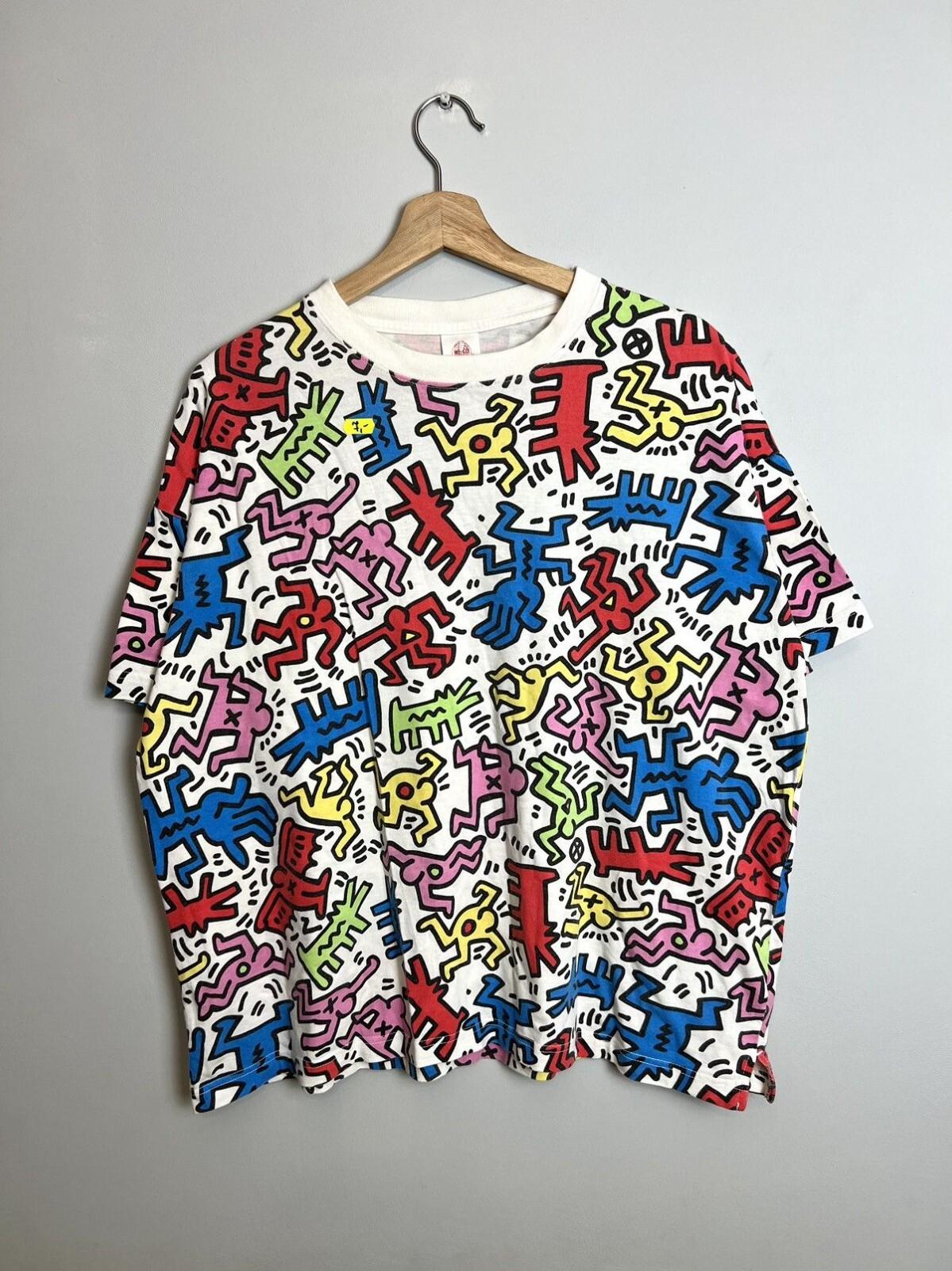 Rare Vintage Keith Haring Pop Art All Print Tshirt Grail Unisex T-Shirt M