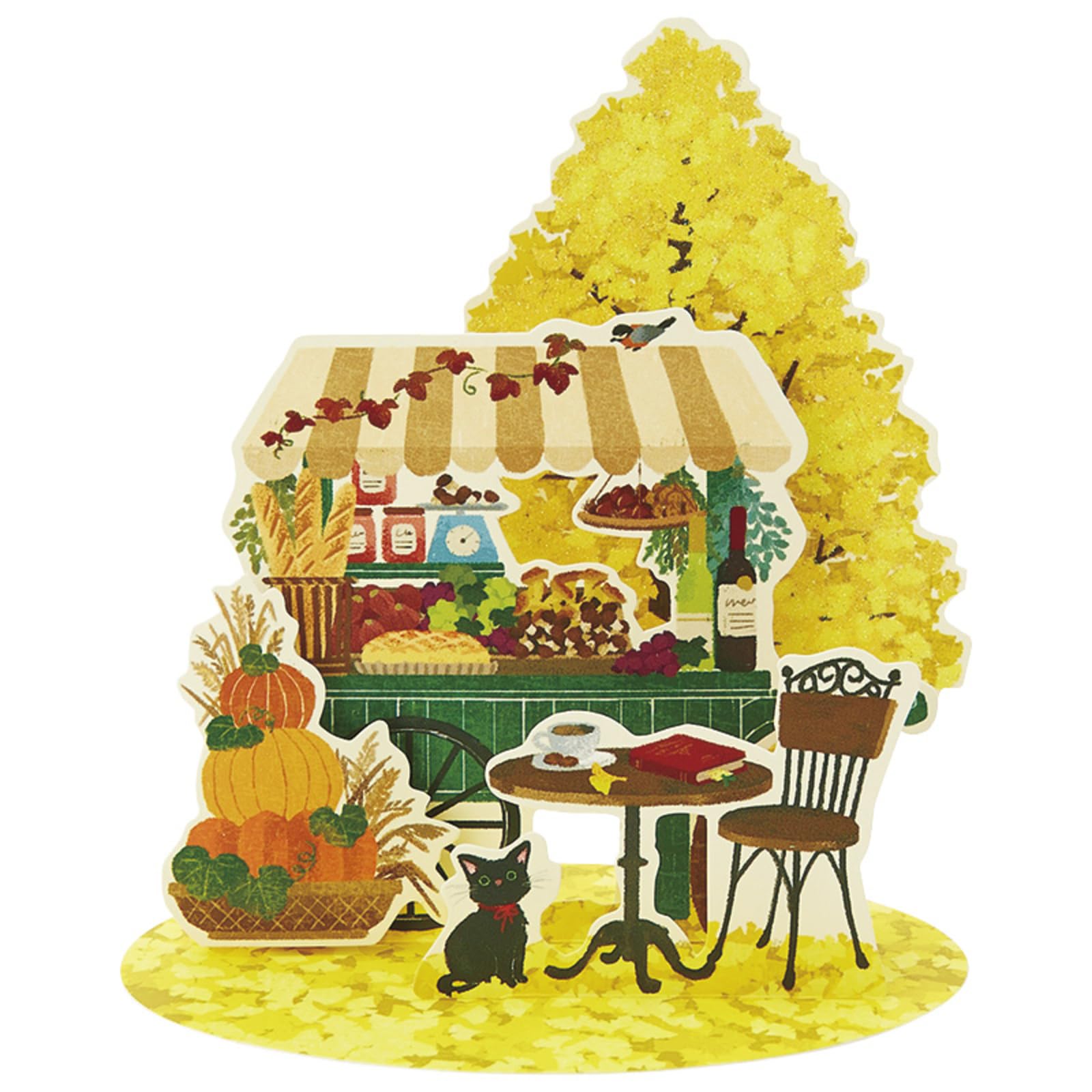 

Sanrio Message Ginkgo and Greeting Ships AU SANRIO 012050 Card, Autumn, Marche, Card, Internationally, 7-3,