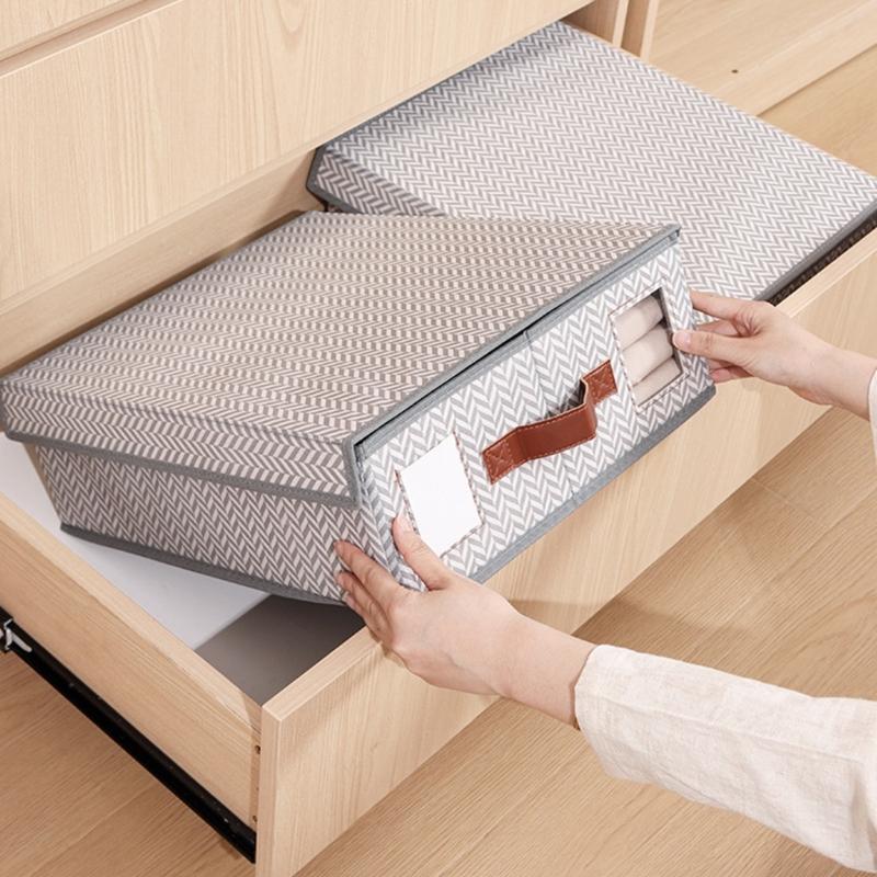 Spacious Bed Sheet Storage Container Nonwoven Materials Dustproof Cover Bedding Organiser With Detachable Lid
