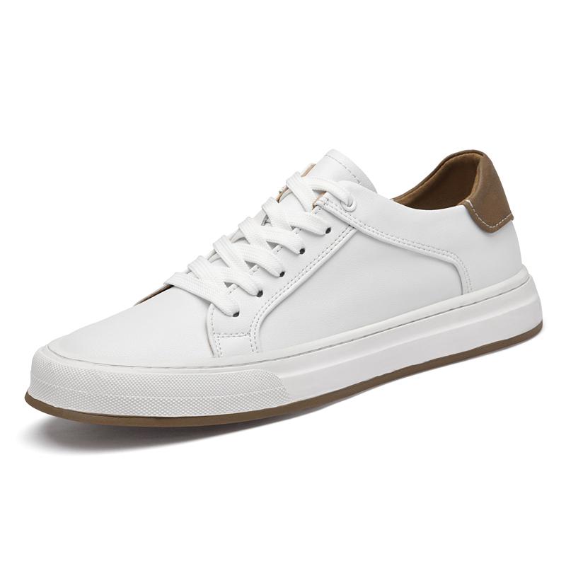 Fashion New Designs Men's Genuine Leather Casual Shoes Leisure Walk Male Skateboard Footwear Versatile Vulcanize Shoes Tenis Masculino