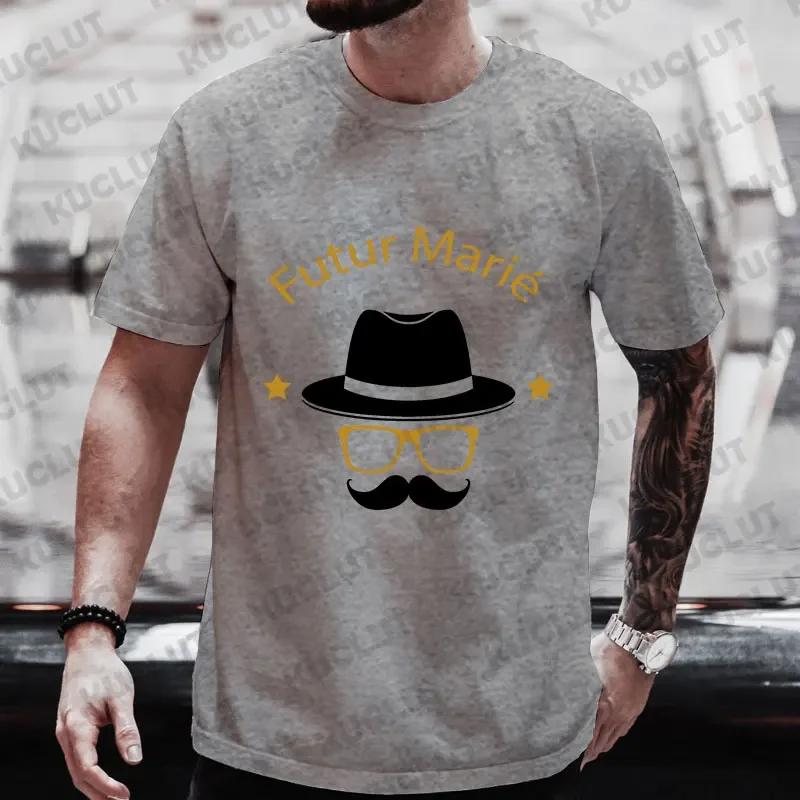 French Boyfriend Single Farewell Bachelor Stag Party Tees EVG Team Future Groom Squad Tops Male Wedding Party T Shirt for Men