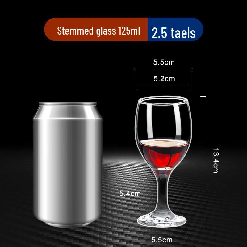 Qianxing Universal Glass Stemmed Wine Glasses, Set of 10