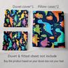 Colorful Dinosaur Illustrations. Bedding Duvet Cover Sets Duvet Covers Pillowcases Gifts (1 * Duvet Cover 2 * Pillowcases, Without Duvet Insert)