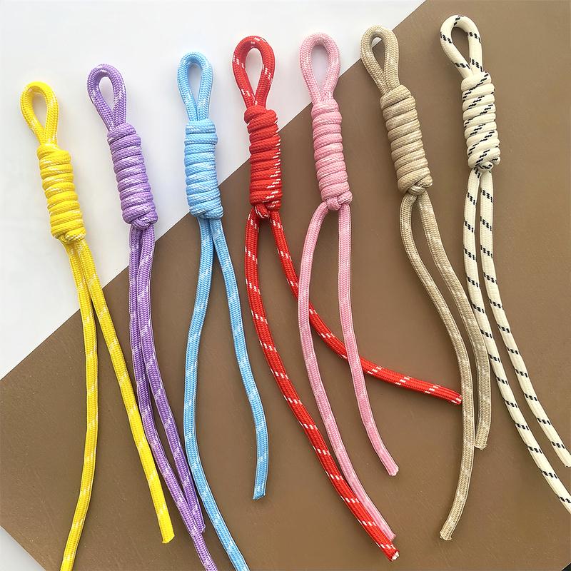 3-5PCS Creative Braided Lanyard Keychain Ins Handmade Knot Nylon Rope Strap Cord for DIY Key Chain Pendants Bags Accessories