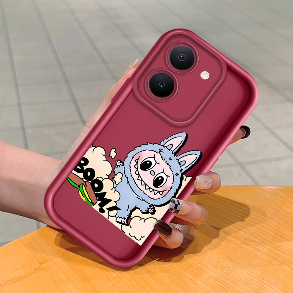 Model de imprimare cu scară pătrată din silicon moale Carcasă pentru telefon Acoperă completă Cameră de protecție antișoc Carcasă din cauciuc pentru Vivo