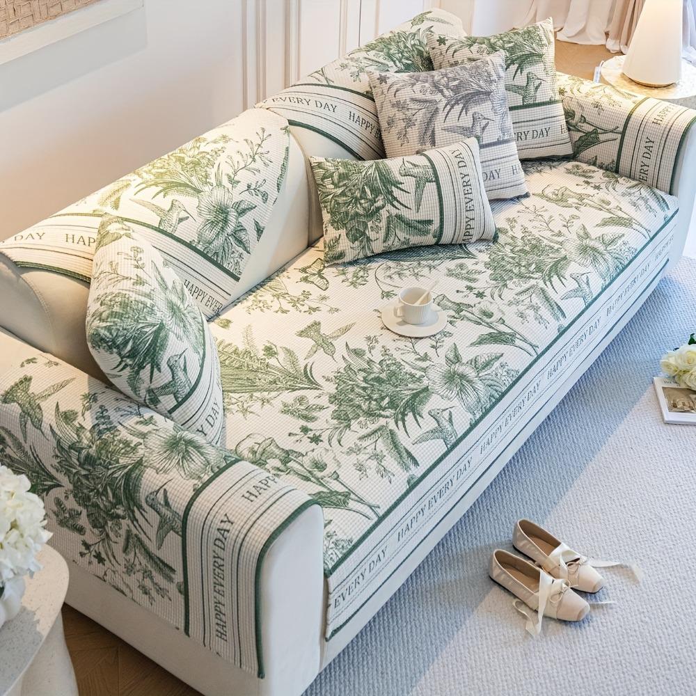 Jacquard Retro Sofa Slipcover, Non-slip Sofa Cover, Couch Cover Four Seasons Universal Furniture Protector for Bedroom Office Living Room Home Decor