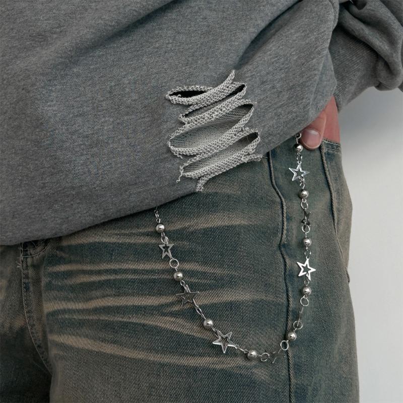 Fashionable Star Bead Chain Pants Accessory Fashion Belt Chain For Trendsetters And Street Style Enthusiasts