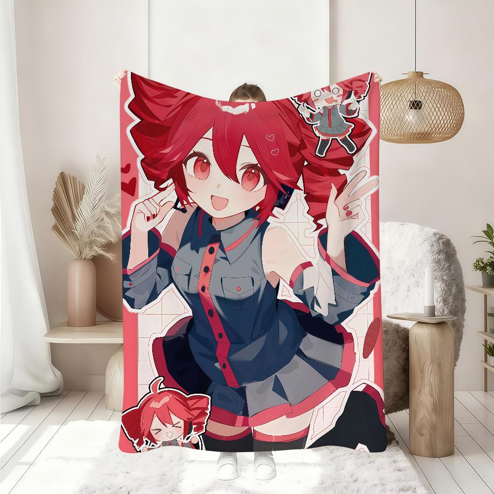 Virtual Idol Singer Anime K Kasane T Teto Blanket Soft Throw Blanket for Home Bedroom Bed Sofa Picnic Travel Office Blanket Gift
