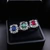 Premium Bright Treasure Jewelry Ruby Ring Women'S Light Luxury Premium Sense Opening Design Luxury Sapphire Ring