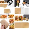 Durable Rectangular Oil Paper Liner For Air Fryer Heat Resistant And Non-stick