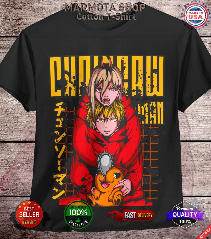 

Power Denji Shirt Chainsaw Man Anime Tee T-Shirt Waifu Ecchi Sexy Makima Unisex 4XL