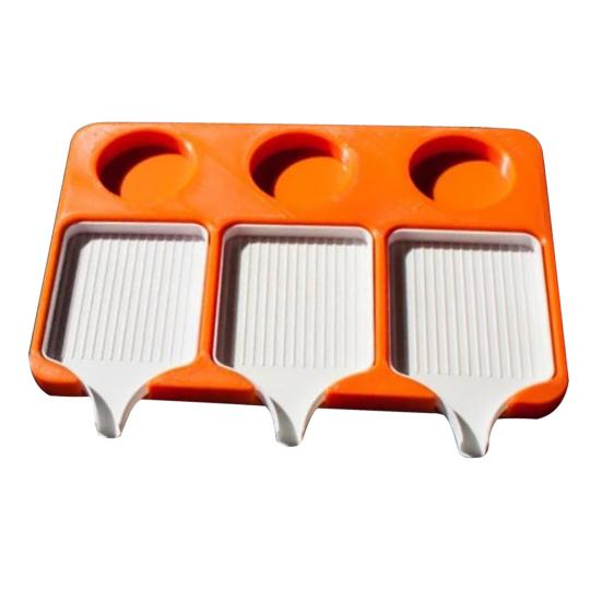 

Поднос для алмазной мозаики с 3 отделениями, органайзер для страз, поднос для страз, органайзер для алмазной мозаики для взрослых, для DIY проектов по алмазной мозаике оранжевый