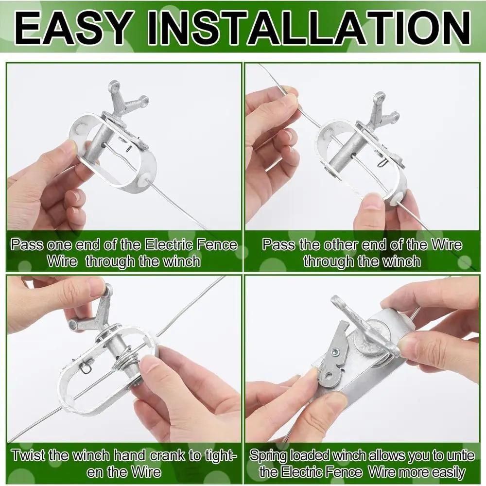 

Новый усиленный натяжитель проволоки Серебристый Оцинкованный Натяжитель электроизгороди Натяжитель троса Забор 4 inches