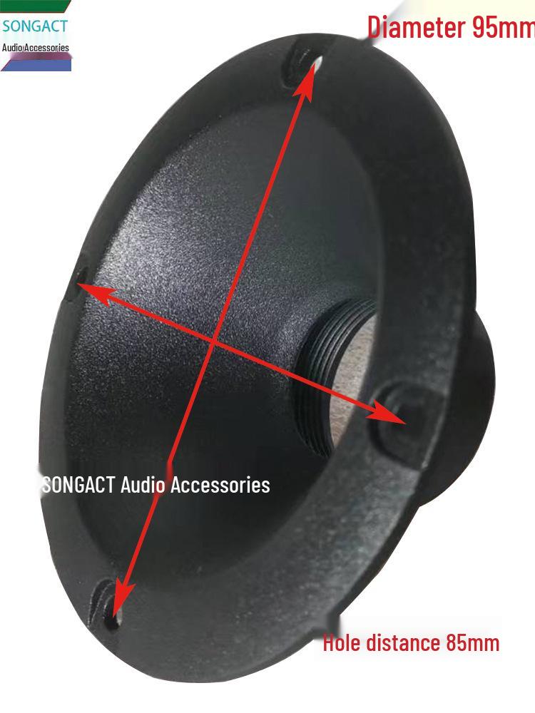 

4-Inch Round 95mm ABS Tweeter Horn with 34 Screw Thread and 85mm Hole Spacing Speaker Enclosure Accessory