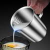 500/1000/1500/2000ML Stainless Steel Cup Stainless Steel with Handle Milk Frothing Jug with Scale Rust Proof Graduated Cup