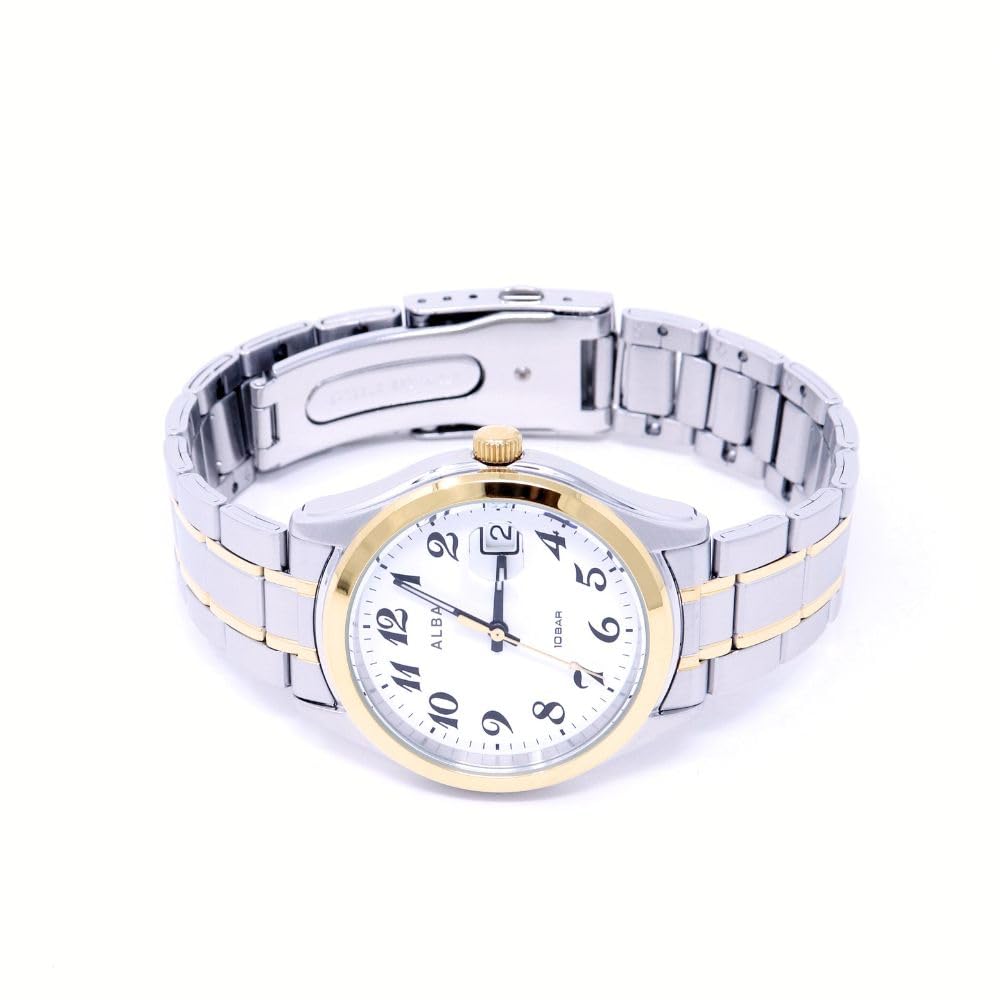 Seiko Watch Alba Watch Quartz Stainless Steel Reinforced Waterproof for Daily Life Analog SEIKO ALBA Color Men's (10 ATM) (Combination (AEFJ407))