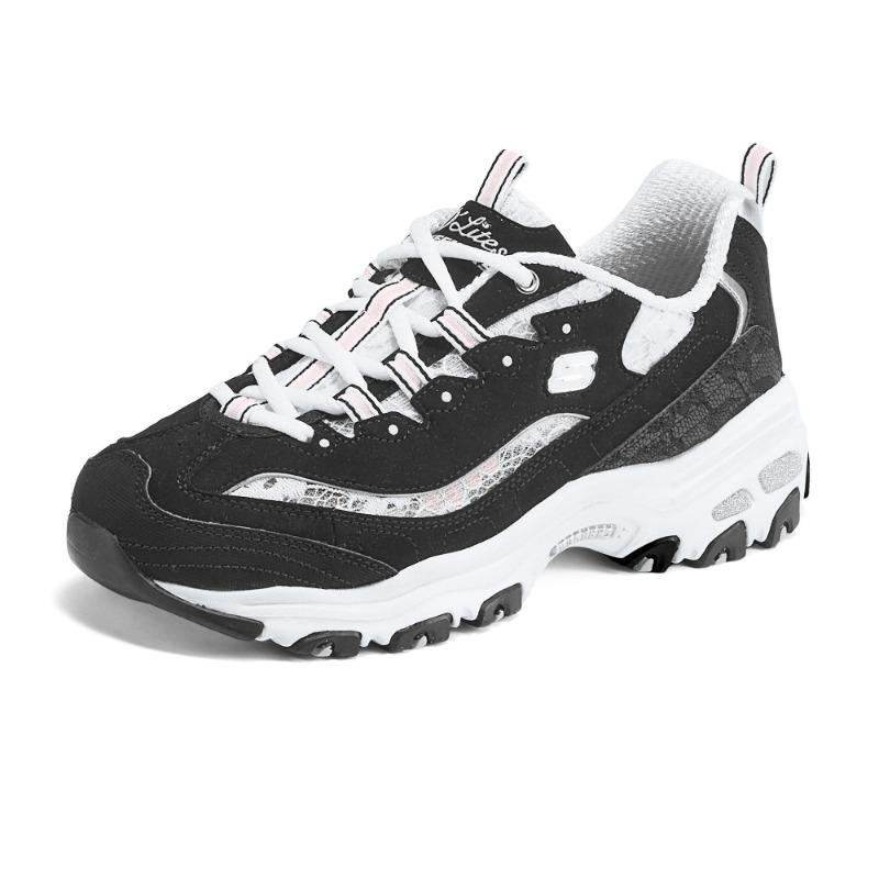 Skechers DLITES Women Breathable Low Casual Shoes Black 150535-BKW