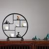 Modern Luxury Iron Display Shelf - Desktop Curio Cabinet Tea Ceremony Organizer, Chinese Style Decorative Shelf for Living Room