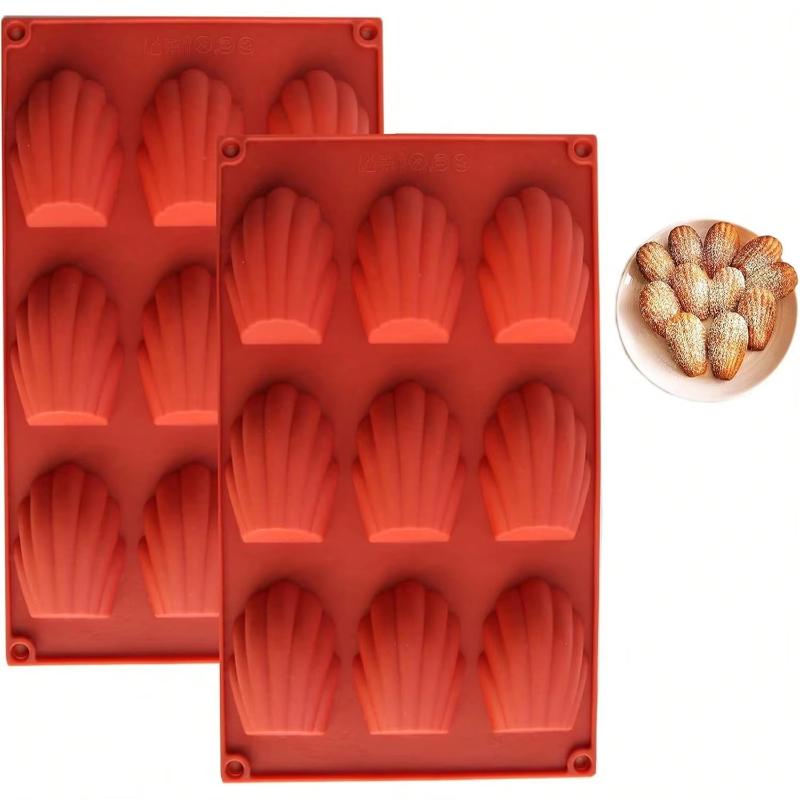 Heat Resistant Silicone Madeline Pan 9 Cavities Nonstick Food Grade Baking Mold for DIY Pastry Cookie