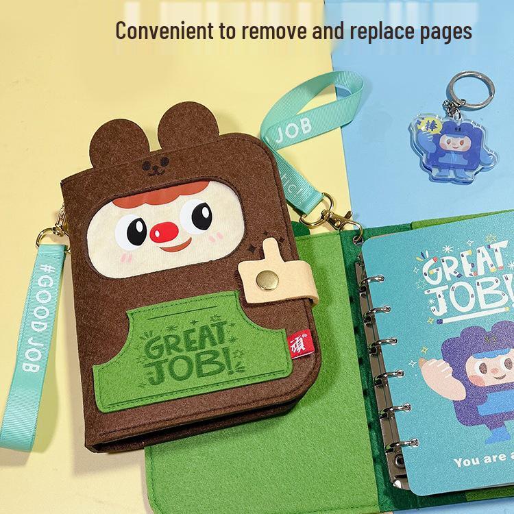 Internet Celebrity Cute Bullet Journal Gift Box Set: Detachable Loose-Leaf Notebook for Children & Students