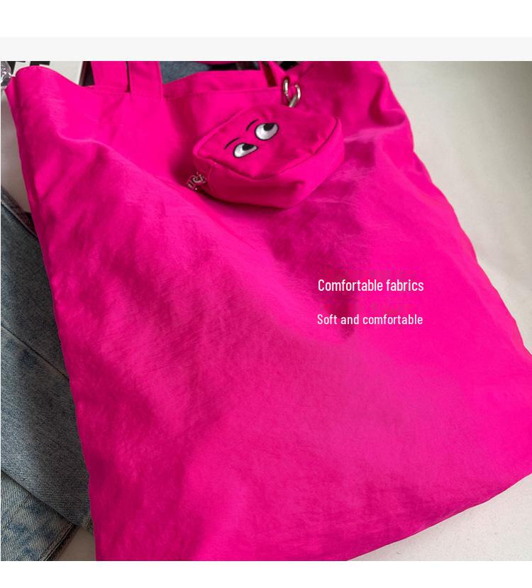 2024 Personality Little Monster Foldable Tote: Large Capacity, Lightweight, Colorful Embroidered Cloth Bag