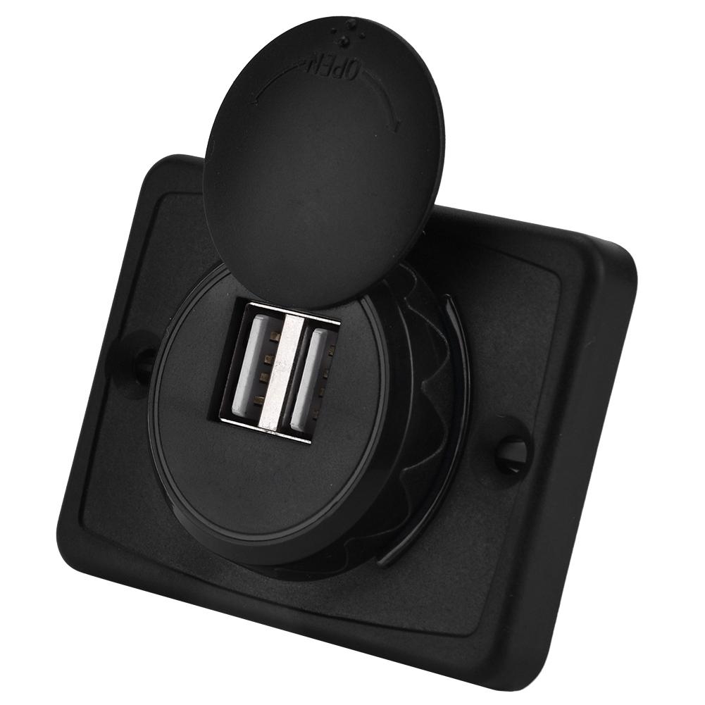 3,1A USB 3,1A Auto Dual Schwarz ABS USB-Port Steckdose Steckdose 12V LED Wasserdicht USB-Buchse Auto-USB