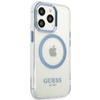 Guess Guhmp13Lhtrmb Iphone 13 Pro / 13 6,1 Niebieski/Blue Hard Case Metal Outline Magsafe