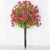 Violet Eucalyptus Artificial Flower Ground Stake for Wedding and Outdoor Decoration