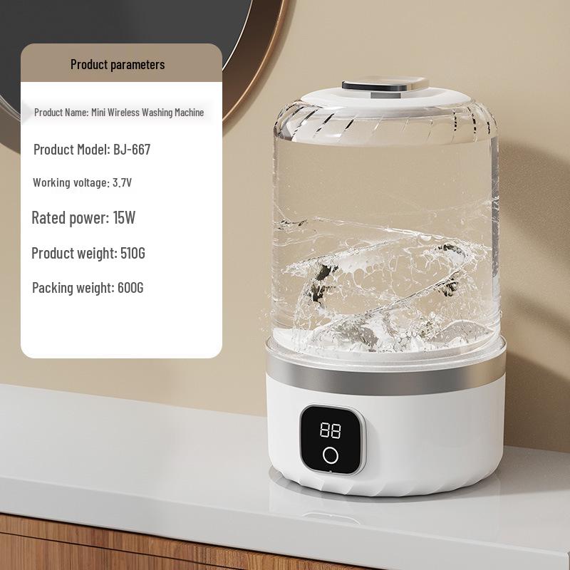 Best-Selling Portable Mini Washing Machine for Underwear and Socks - Wireless, Large Capacity, Fully Automatic