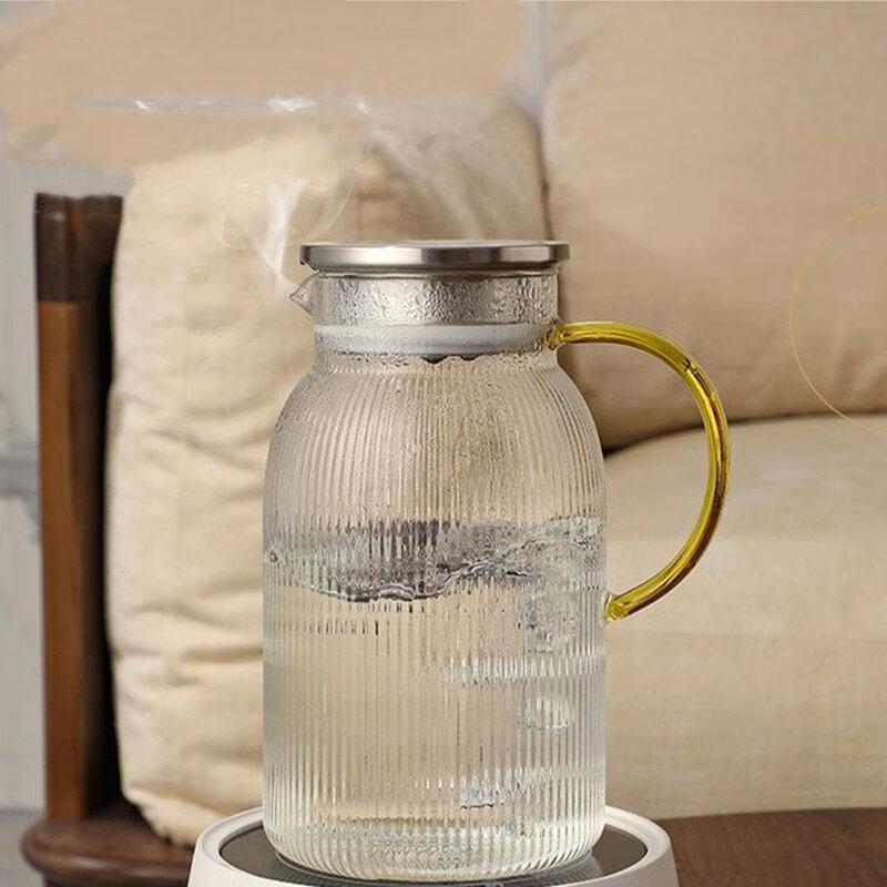 Diller Ribbed Glass Pitcher