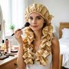 Hair Curling Hat Smooth Satin Soft Breathable Fabric Braids Twists Hat Curling Hat Women Sleeping Long Hair Cap