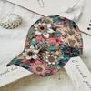 Popular D Digital Printed Baseball Cap Outdoor Flower Sun Cap D Printed Peaked Cap Flower Baseball Cap