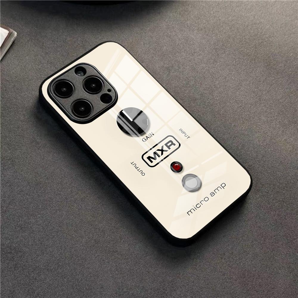 Fashion Effect Box Guitar Phone Case For 17 Pro Max IPhone 16 Pro 14 12 11 13 Mini X XR XS 15 Plus SE Glass Cover