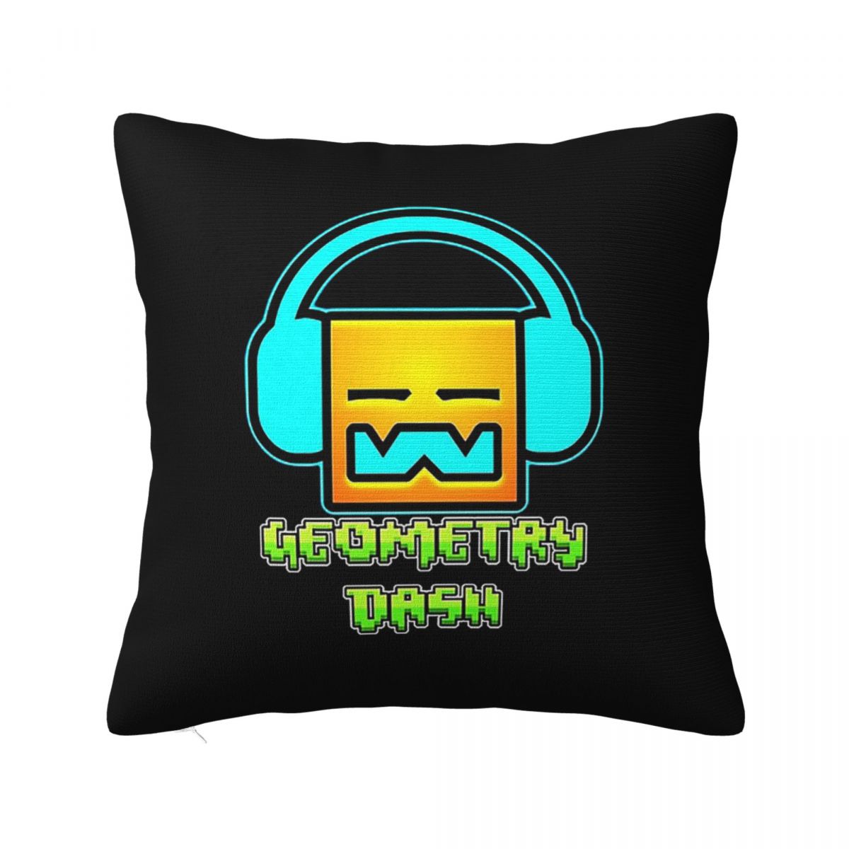 

Video Game Geometry Dash Square Pillowcase Cushion Cover Pillow Case Throw Pillow Cover for Home Bedroom Car 12x12Inch