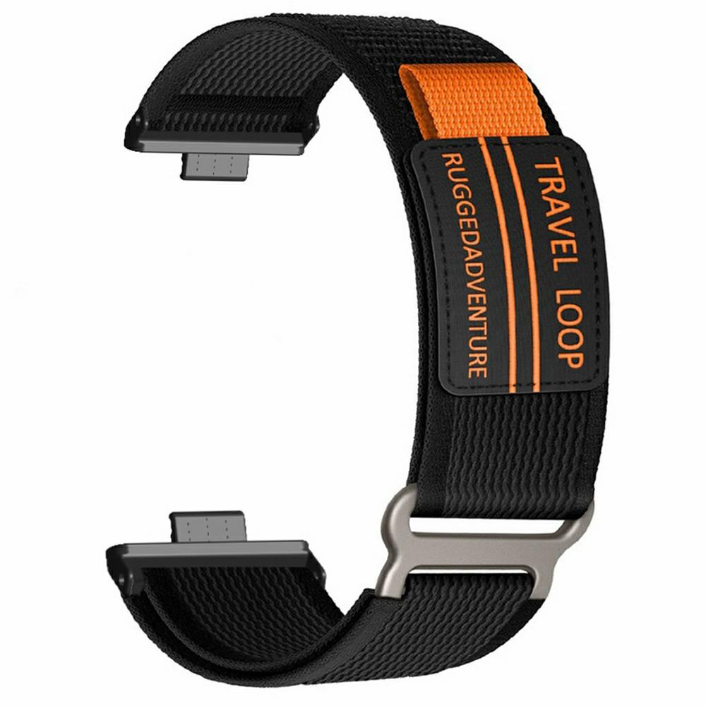 

Нейлоновий ремінець для Huawei Watch Fit 4 Pro/Fit 4/Fit 3 на липучці, універсальний ремінець для годинника з металевою пряжкою Black