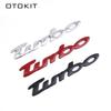 BAZZ3 3D Car Styling Sticker Metal TURBO Emblem Body Rear Tailgate Badge For Focus 2 3 ST RS Fiesta Mondeo Tuga Ecosport Fusion
