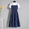 Plus Size Women's Summer Camisole Dress: 2026 Chinese Style Slimming Short-Sleeved Two-Piece