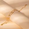 Light Luxury High-End Stainless Steel Diamond-Encrusted Bracelet, Moon Sun Love Geometry Does Not Fade Jewelry Women