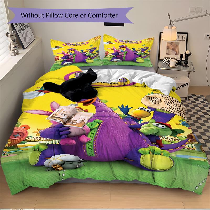Dibo Gift Dragon Print 3Pcs Bedding Set,Duvet Cover with 2 Bedro,Pillowcase Home Birthday Gift