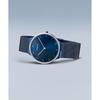 [Officially Imported] BERING Men's & Women's (Unisex) Analog Quartz Watch, Ultra Slim Collection Watch, 18440-397 (Blue), Stainless Steel Strap, Long-