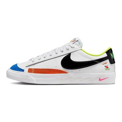 Blazer Low '77 GS Big Kids Lifestyle Shoes White Black Signal Blue Orange DV1747-101