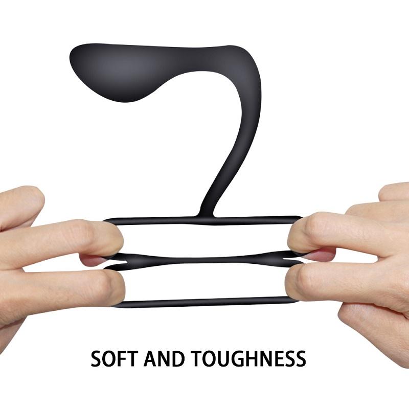 Silicone Male Climax Erotic Cock Ring Male Prostate Massager Anal Sex Toys Fantasy  Masturbation Adult Products Dropshipping