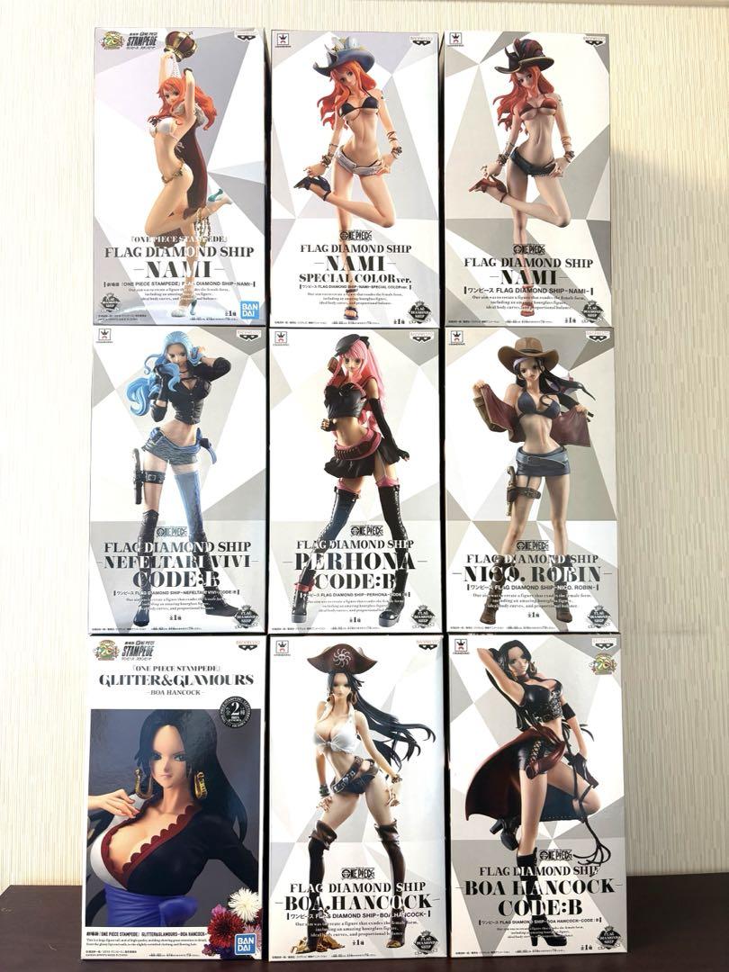 

[USED] One Piece Figures Nami Hancock Robin Vivi Perona
