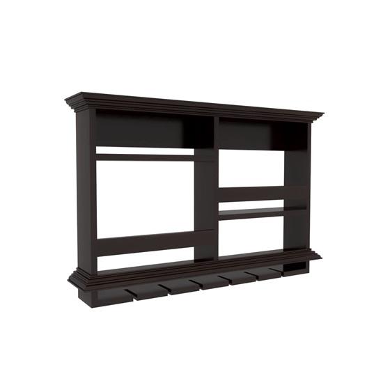 Dřevěný nástěnný stojan na víno barová skříňka se skleněným úložným prostorem nástěnný mini bar pro domácí dekoraci